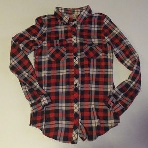 Plaid flannel button up